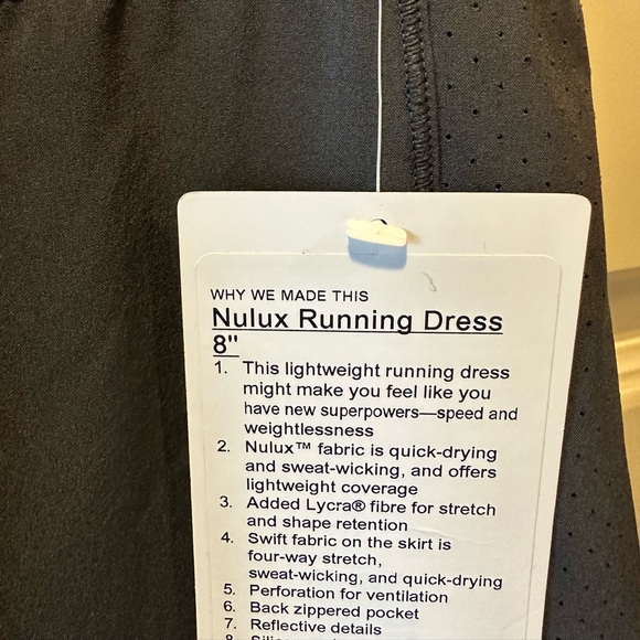 Lululemon Nulux Running Dress 8” in Graphite Gray - Picture 13 of 13
